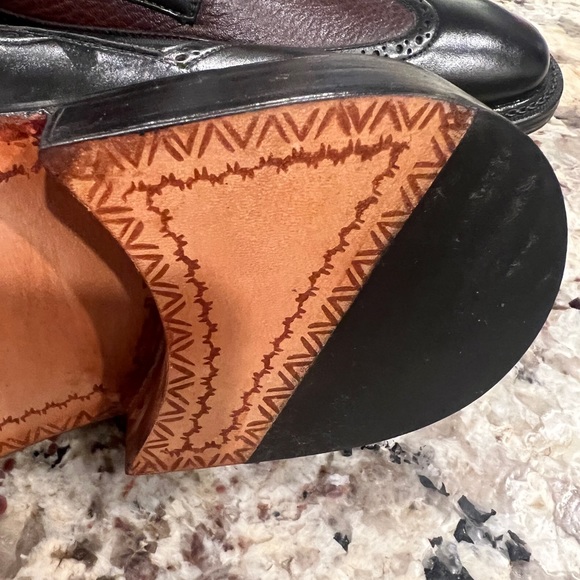 men’s shoes- handmade- new- spain- two tone leather - Picture 7 of 11